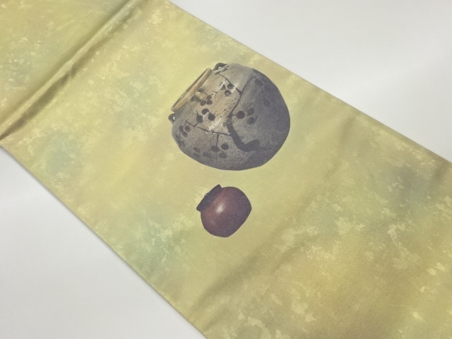 引箔壺模様袋帯